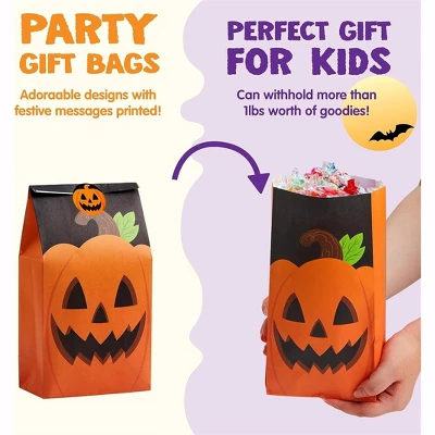 Joyfy Halloween Party Favors 72PCS Halloween Trick Or Treat Candy Bag Pastries Goodie Paper Bags With Stickers For Kids Exchange Supplies 6 Styles 3 Joyfy Halloween Party Favors 72PCS Halloween Trick Or Treat Candy Bag Pastries Goodie Paper Bags With Stickers For Kids Exchange Supplies 6 Styles - Image 3