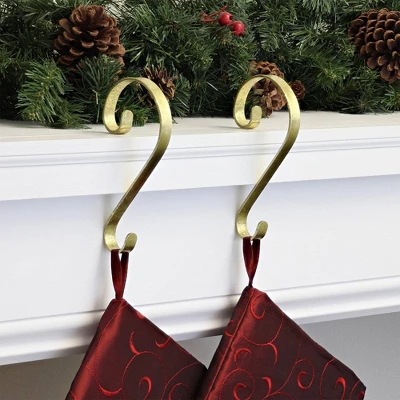 2ct Stocking Holder Gold Foil - Stocking Scrolls 1 2ct Stocking Holder Gold Foil - Stocking Scrolls