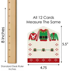 Big Dot Of Happiness Ugly Sweater - Holiday And Christmas Party Game Pickle Cards - Pull Tabs 3-in-a-Row - Set Of 12 -Festival Store GUEST 010f05a9 99c4 481f a3d7 c88b0a280402