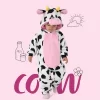 Joyfy Toddler Infant Halloween Costume Cow Pajamas Cowboy Costume For Halloween Dress Up Party