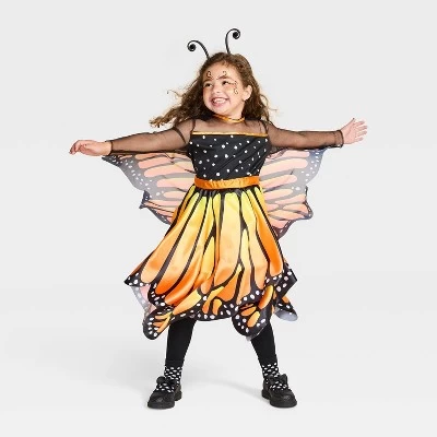 Toddler Glows Under Blacklight Monarch Butterfly Costume Dress - Hyde And EEK! Boutique™ 3 Toddler Glows Under Blacklight Monarch Butterfly Costume Dress - Hyde And EEK! Boutique™ - Image 3