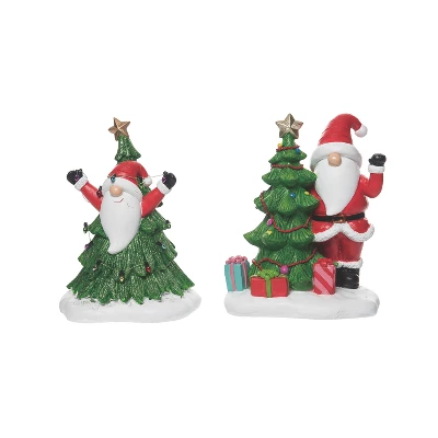 Transpac Resin Gnome Tree Figurine Set Of 2 Christmas Home Decorations Decorative Objects For Holiday Cheer 1 Transpac Resin Gnome Tree Figurine Set Of 2 Christmas Home Decorations Decorative Objects For Holiday Cheer