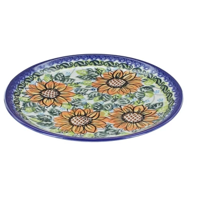 Blue Rose Polish Pottery Vena Dessert Plate 17 Blue Rose Polish Pottery Vena Dessert Plate - Image 17