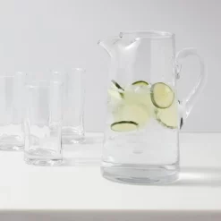 90 Fl Oz Glass Tall- Pitcher With Handle - Threshold™: Traditional Clear Drink Server, Lead-Free
