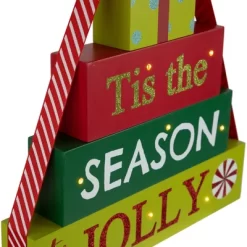 Northlight Lighted "Tis The Season To Be Jolly" Christmas Decoration - 11.75" -Festival Store GUEST 045f1d92 92d5 4c69 a5e1 c1100b2ab613