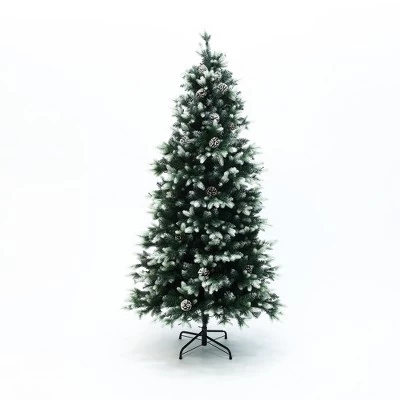 LuxenHome 6Ft Pre-Lit Green Branches With Green And White Tips Artificial Christmas Tree With Stand 7 LuxenHome 6Ft Pre-Lit Green Branches With Green And White Tips Artificial Christmas Tree With Stand - Image 7