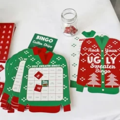Big Dot Of Happiness Ugly Sweater - Bar Bingo Cards And Markers - Holiday And Christmas Party Shaped Bingo Game - Set Of 18 -Festival Store GUEST 05d4f761 5f21 4c7e b27b 3fc2c111eedf