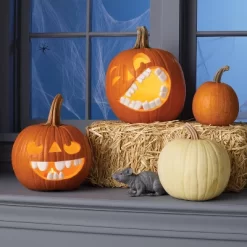 10pc Silly Push In Teeth Carving Halloween Decorative Prop Kit White - Hyde And EEK! Boutiqueâ„¢