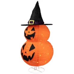 Northlight LED Lighted Jack-O-Lanterns In Witch's Hat Outdoor Halloween Decoration - 34" -Festival Store GUEST 08bb30bd 19c9 428e 92b7 4681c1cb20cf