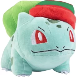 POKEMON Pokémon 8" Bulbasaur Plush With Hat Accessory- Officially Licensed - Generation 1 Starter - Stuffed Animal Toy Figure - Gift Kids, Boys, Girls - 2+