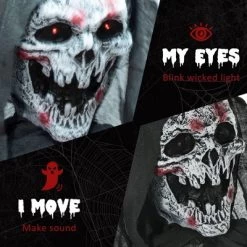 YOOCOZZ 74" Life Size Skeleton Witch Outdoor Halloween Decorations With Light Up Eyes And Chest, Howling And Chain Sound(Batteries Included) 13 YOOCOZZ 74" Life Size Skeleton Witch Outdoor Halloween Decorations With Light Up Eyes And Chest, Howling And Chain Sound(Batteries Included) -Festival Store GUEST 09fc9f89 a5b1 46f3 a8e2 43973fb5a304