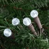 Northlight LED G12 Berry Christmas Lights - Pure White - 16' Brown Wire - 50 Ct