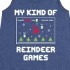 Girls' - Instant Message - My Kind Of Reindeer Games Christmas Graphic Sleeveless Aline Dress