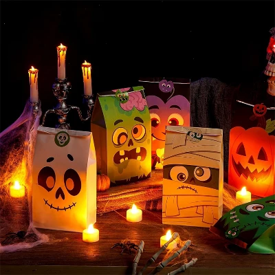 Joyfy Halloween Party Favors 72PCS Halloween Trick Or Treat Candy Bag Pastries Goodie Paper Bags With Stickers For Kids Exchange Supplies 6 Styles 5 Joyfy Halloween Party Favors 72PCS Halloween Trick Or Treat Candy Bag Pastries Goodie Paper Bags With Stickers For Kids Exchange Supplies 6 Styles - Image 5