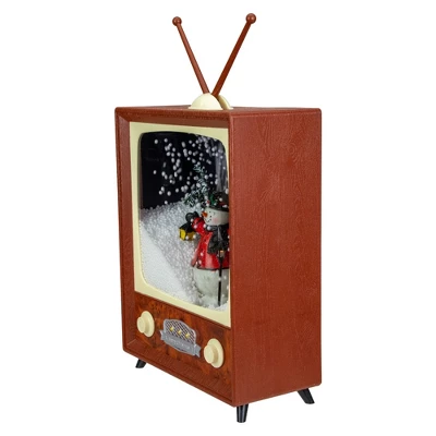 Northlight LED Lighted Musical Snowing Snowman TV Set Christmas Decoration - 12" 2 Northlight LED Lighted Musical Snowing Snowman TV Set Christmas Decoration - 12" - Image 2