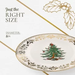 Spode Christmas Tree Gold Salad Plates, Set Of 4, 22 Karat Gold Detailing -Festival Store GUEST 1552ab79 c2de 40c4 b943 59c37ef97038