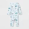 Baby "Tis The Ski-son!" Cozy Knit Holiday Matching Family Pajama Union Suit - Wondershop™ Blue