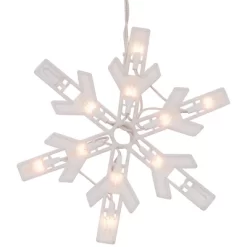 Northlight Twinkling Icicle Snowflake Christmas Lights - Clear - 8.6' White Wire - 100ct -Festival Store GUEST 16f2b548 cc93 4155 9763 7002e3536c2c