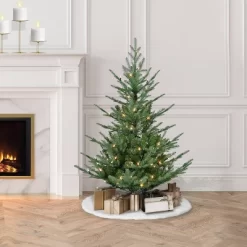 Puleo Pre-lit Hillside Spruce Artificial Christmas Tree Clear Lights