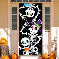Joyfy Halloween Skeleton Door Cover, 30’’x72’’ Haunted House Decor For Doors Windows Walls, Peel & Stick Decal Halloween Party Supplies & Favors -Festival Store GUEST 18879ab3 7b71 43d4 8a73 594f95cf0ca6