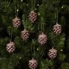 8ct Glittered Pinecone Christmas Tree Ornament Set - Wondershop™