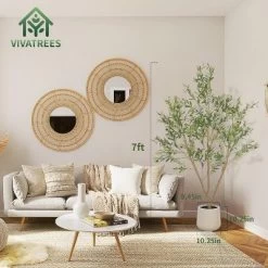 5FT 6FT 7FT Artificial Olive Tree Faux Olive Plant Realistic Leaves Silk Tree With White Pot For Home Office Decor, Interior Outdoor Decoration -Festival Store GUEST 1a6d8af7 8899 4ed0 9d9a d80d0998329e