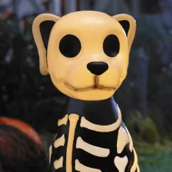 Halloween Skeleton Dog LED Light-Up Decoration - White