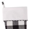 20in HangRight Buffalo Check Christmas Stocking Black/White - Haute Décor: Adjustable Loop, Polyester