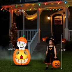 Karl Home 2.8 FT Lighted Halloween Inflatables Animated Pumpkin Ghost Outdoor Decoration -Festival Store GUEST 1cbb9d1f 57b7 42fd bdba 9655ca56293f