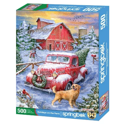 Springbok Holidays On The Farm Jigsaw Puzzle - 500pc: Memory Skills, Creative Thinking, Cardboard Material 1 Springbok Holidays On The Farm Jigsaw Puzzle - 500pc: Memory Skills, Creative Thinking, Cardboard Material