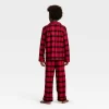 Kids' Plaid Long Sleeve Shirt And Pants Holiday Matching Family Pajama Set - Wondershop™ Red/Black