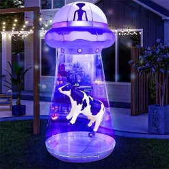 Joyfy 9 FT Halloween Inflatable Outdoor Decoration, Inflatable Purple UFO With Built-in LEDs For Halloween Party Yard Garden Lawn Outside Decoration -Festival Store GUEST 1ef5221d b21c 4870 8a37 b32a2828f0bd