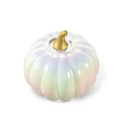 Glass Iridescent Pumpkins White - Bullseye's Playground™