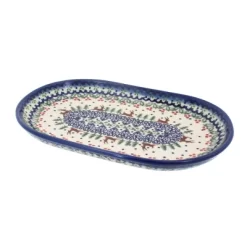 Blue Rose Polish Pottery 118 Vena Small Oval Dish 9 Blue Rose Polish Pottery 118 Vena Small Oval Dish -Festival Store GUEST 22d8f709 5657 462a 83d5 1b1df955e43b