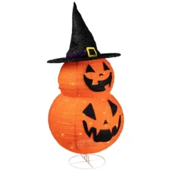 Northlight LED Lighted Jack-O-Lanterns In Witch's Hat Outdoor Halloween Decoration - 34" -Festival Store GUEST 24c805f4 0820 4a52 a1a6 1de6d82cac75