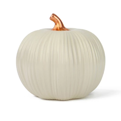 Stoneware Pumpkins White - Bullseye's Playground™ 3 Stoneware Pumpkins White - Bullseye's Playground™ - Image 3