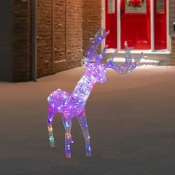 Northlight LED Color Changing Commercial Grade Acrylic Reindeer Outdoor Christmas Decoration - 46.5"