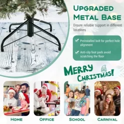 Costway 6/7.5/9 FT Artificial Christmas Tree With 360° Quick Power Connector 598/1086/1714 Pine Needles -Festival Store GUEST 2680235a 542a 4e9e 9fd5 725cd808e84f