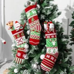 Joyfy 3 Pack Knit Christmas Stockings, Red & Green Large Rustic Cable Knit Xmas Stocking For Christmas Holiday Decoration 12 Joyfy 3 Pack Knit Christmas Stockings, Red & Green Large Rustic Cable Knit Xmas Stocking For Christmas Holiday Decoration -Festival Store GUEST 2946e22a 3623 4635 b306 5e89fb982782