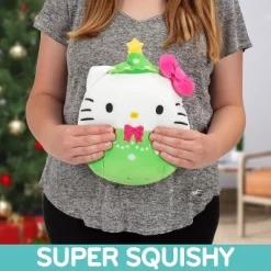 Squishmallows Original 8-Inch Hello Kitty Pine Tree - Official Jazwares Plush - Collectible Sanrio Stuffed Animal Toy - Gift For Kids, Girls & Boys