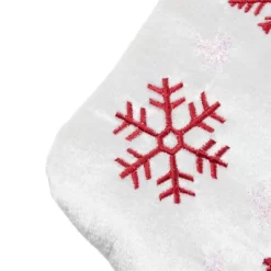Northlight 19" Red And White Velvet Embroidered Snowflake Christmas Stocking -Festival Store GUEST 2afa60ab c9bd 4fea a96b c7c8f52d877c