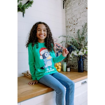 Bluey Christmas Matching Family Long Sleeve T-Shirt Little Kid To Big Kid 1 Bluey Christmas Matching Family Long Sleeve T-Shirt Little Kid To Big Kid