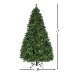 Costway 7Ft/7.5FT/8FT Pre-Lit Christmas Tree Hinged 460/540/600 Lights -Festival Store GUEST 2dbfab5e 7787 4144 bf3a b97f88449cec