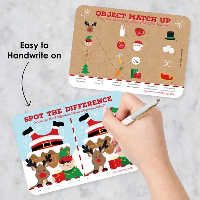 Big Dot Of Happiness Jolly Santa Claus - 2-in-1 Christmas Party Cards - Activity Duo Games - Set Of 20 2 Big Dot Of Happiness Jolly Santa Claus - 2-in-1 Christmas Party Cards - Activity Duo Games - Set Of 20 - Image 2