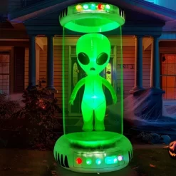 Joyfy 7 FT Halloween Inflatable Outdoor Decoration, Alien With Giant Test Tube Inflatable With Animated LEDs For Halloween Outdoor Lawn Yard Decor -Festival Store GUEST 31edce5d 2386 4a9f a108 3d7b132a1817