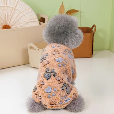 Paaaawaters Dog Fuzzy Velvet Pajamas, Dog Winter Clothes For Small Dogs Boy Girl, Pet Jumpsuit, Doggy Apparel 5 Paaaawaters Dog Fuzzy Velvet Pajamas, Dog Winter Clothes For Small Dogs Boy Girl, Pet Jumpsuit, Doggy Apparel - Image 5
