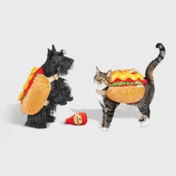 Hot Dog Full Body Halloween Dog And Cat Costume With Ketchup Toy - Boots & Barkley™ -Festival Store GUEST 34443206 7729 48a3 ac01 c5082be2eddb