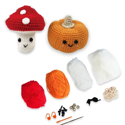 2ct Crochet Kit Pumpkin/Mushroom - Bullseye's Playground™ 2 2ct Crochet Kit Pumpkin/Mushroom - Bullseye's Playground™ - Image 2