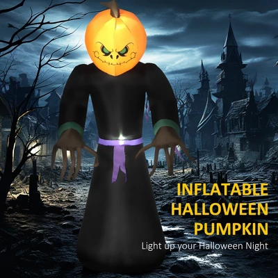 Halloween LED Yard Decor Reaper Ghost Pumpkin, Blow Up Inflatable Outdoor Decoration, Waterproof 3 Halloween LED Yard Decor Reaper Ghost Pumpkin, Blow Up Inflatable Outdoor Decoration, Waterproof - Image 3