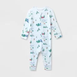 Baby "Tis The Ski-son!" Cozy Knit Holiday Matching Family Pajama Union Suit - Wondershop™ Blue -Festival Store GUEST 3b463e27 e71e 45fd b282 d93764d17369